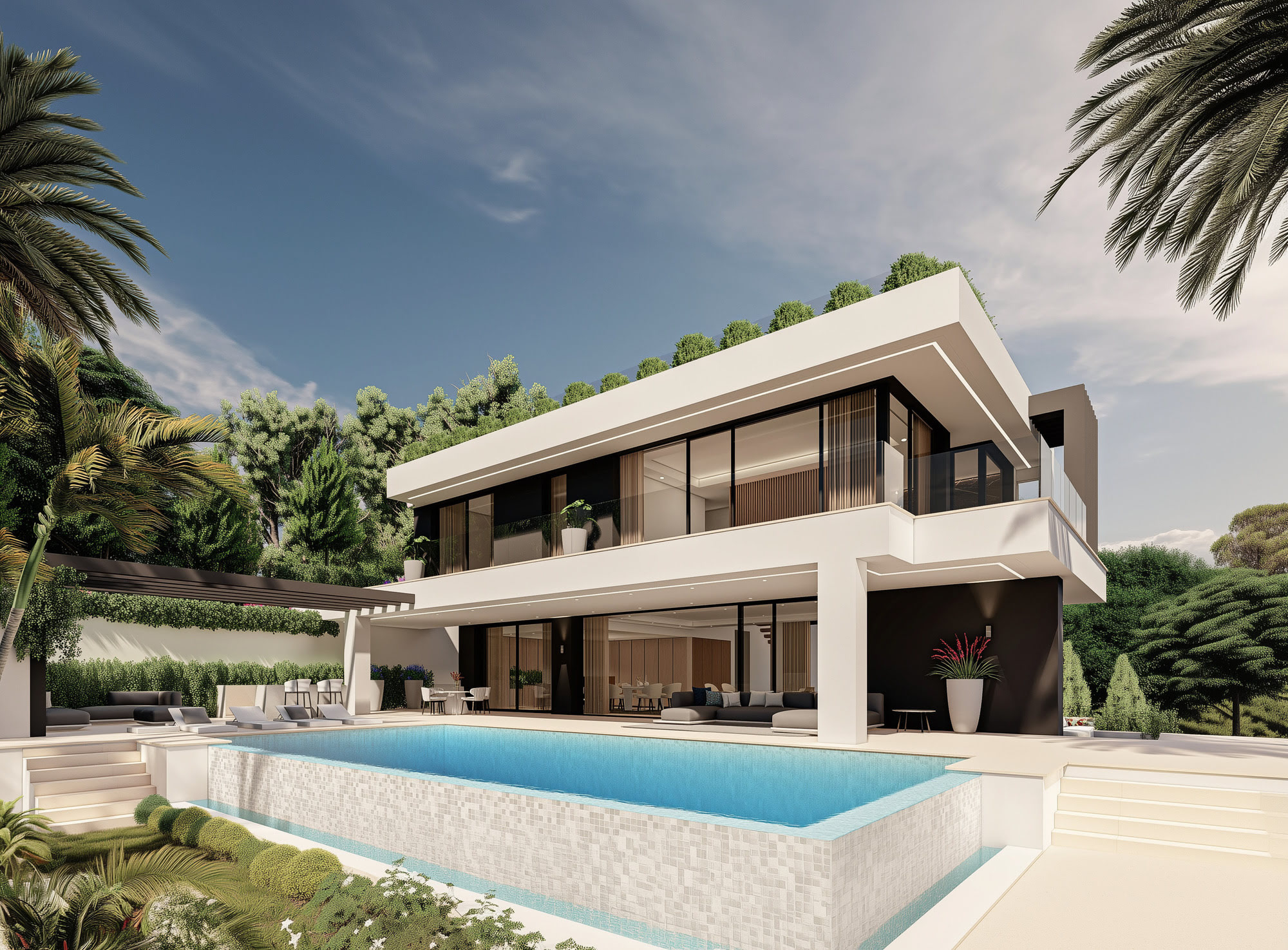 VILLAS GARDENIAS – luxury contemporary villa with pool and sunset terrace